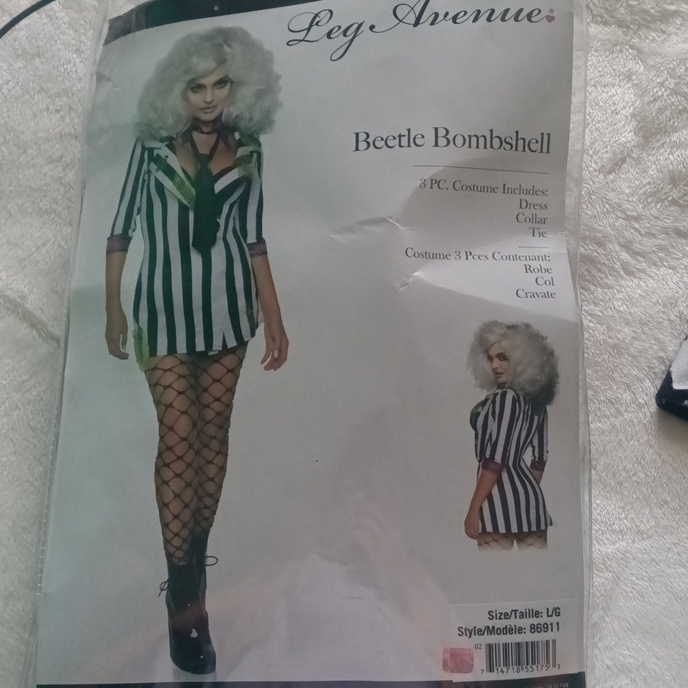 Purple and Green beetle bombshell costume.
